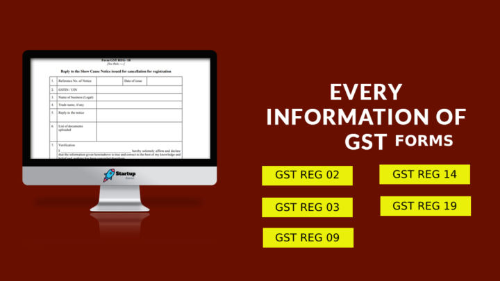 GST Forms | GST REG 14, GST REG 03, GST REG 02, GST REG 09, GST REG 19