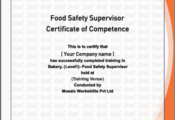 sample FOSTAC certificate